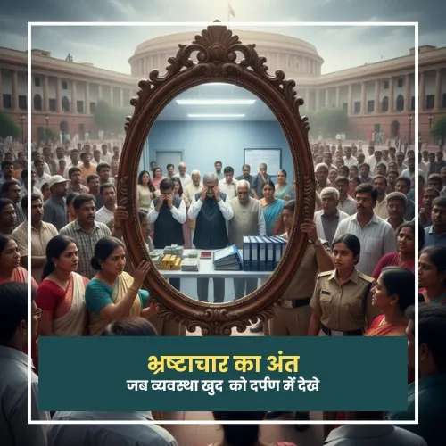 भ्रष्टाचार का अंत: जब व्यवस्था खुद  को दर्पण में देखे